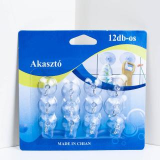 Akasztó 12 db-os átlátszó mini