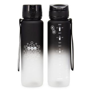 Ars Una BPA-mentes motivációs kulacs matt fekete-fehér színátmenetes 1000 ml BlackWhite