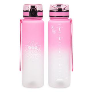 Ars Una BPA-mentes motivációs kulacs matt rózsaszín színátmenetes 1000 ml Candy Floss