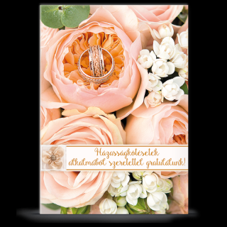 Ars Una esküvői extra borítékos képeslap F virágos (6378)