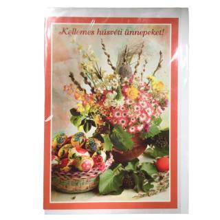 Ars Una normál borítékos képeslap E húsvéti virágcsokor