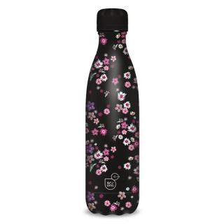 Ars Una sokvirágos duplafalú fémkulacs 500ml Pearl Blossom black