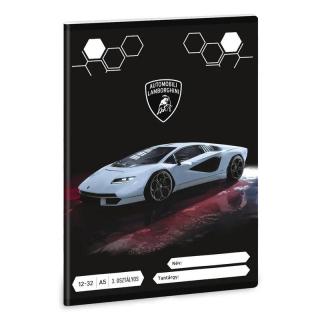 Füzet tűzött 12-32 vonalas A/5 3. osztály vonalas autós Ars Una Lamborghini