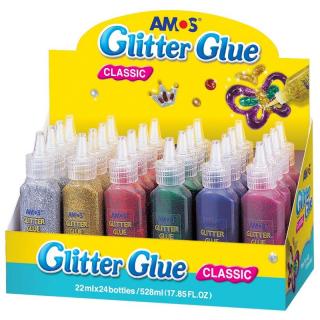 Glitter ragasztó 22 ml 6 féle színben 1506