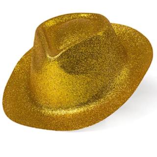 Glitteres úri kalap arany színben
