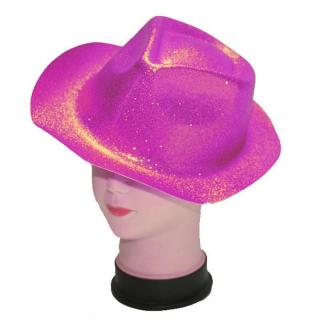 Glitteres úri kalap rózsaszín színben