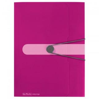 Gumis mappa A4 PP pólyás málna színű