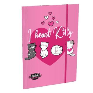 Gumis mappa dosszié A/4 cica mintás Lizzy Card Kittok Heart Kitty