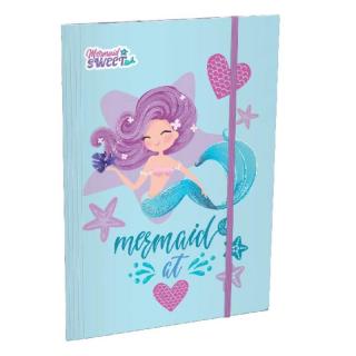 Gumis mappa dosszié A/4 sellő mintás Lizzy Card Mermaid Sweet