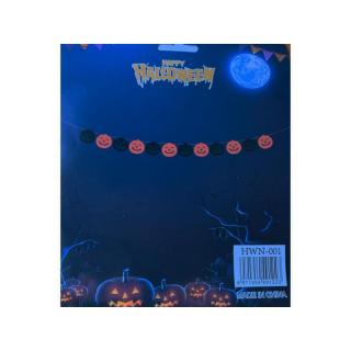Halloween tök fejek girland narancs-fekete 3m 491223
