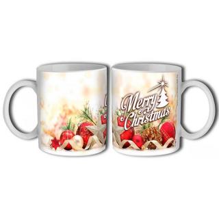 Karácsonyi Bögre 3 dl Karácsonyi dekoráció Merry Christmas felirattal