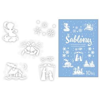 Karácsonyi sablon 10 motívum/csomag 31x21cm 1402