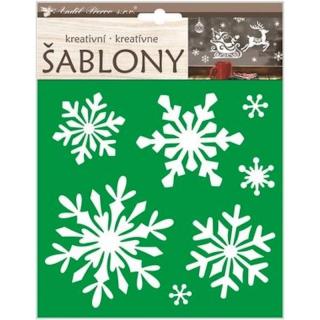 Kreatív sablon hópehely mintával karácsonyra műanyagból 18x23 cm 6618
