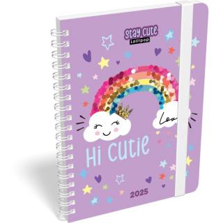 Lizzy Calendar Heti tervező B6 Spirál Lollipop Stay Cute 2025