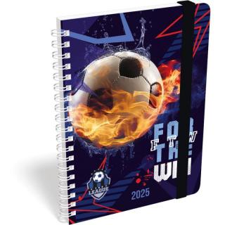 Lizzy Calendar Heti tervező B6 Spirál Top League Win 2025