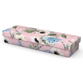 Óradoboz díszdoboz Cardex papírból rózsaszín színben virágos mintával 19x6x3cm 41244