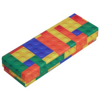 Óradoboz díszdoboz Cardex papírból színes kocka mintával 19x6x3cm 23789