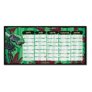 Órarend dinós mintával egylapos Ars Una T-Rex