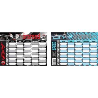 Órarend T-Creativ kicsi 24 Sportcars 117x165 cm 25 db-os csomag