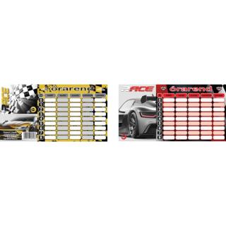 Órarend T-Creativ mini 24 Sportcars 8x15 cm 25 db-os csomag
