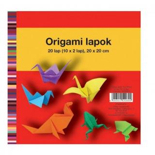 Origami lapok 20 ív 20x20 cm 10 szín Herlitz