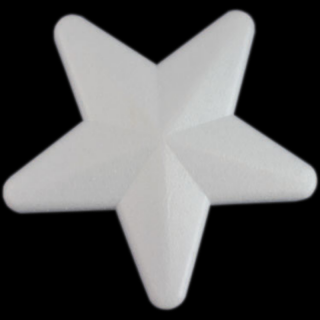 Polisztirol csillag 10 cm 10 db