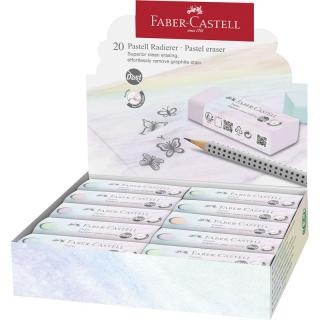Radír Faber-Castell forgács- és pvc mentes papírtokos pasztell színek 2024