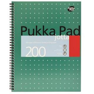 Spirálfüzet A4+ kockás 100 lap dupla spirálkötés PUKKA PAD Metallic Jotta
