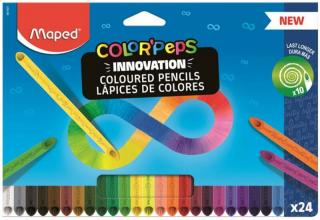 Színes ceruza készlet háromszögletű Maped Color Peps Infinity 24 db