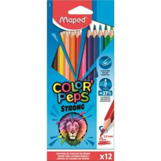 Színes ceruza készlet háromszögletű Maped Color Peps Strong 12 db