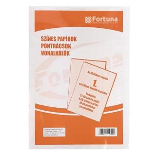 Színes papír és pontrács I.osztályos tanulóknak Fortuna