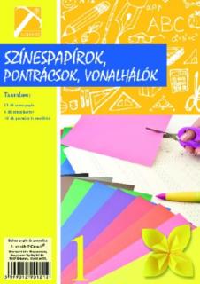 Színes papír és pontrács T-Creativ I.osztályos