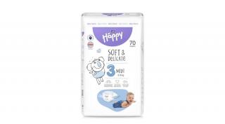 Bella Happy pelenka Soft  Delicate (3-as) 4 - 9 kg (70 db/cs)