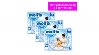 Molfix Havi pelenkacsomag Jumbo (6-os) 15+ kg (114 db/cs)