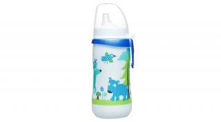 Nip First Cup Tanulópohár Puha csőrrel, fiús 12+ hó (330 ml/db)