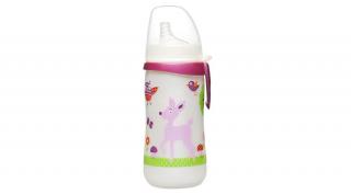 Nip First Cup Tanulópohár Puha csőrrel, lányos 12+ hó (330 ml/db)