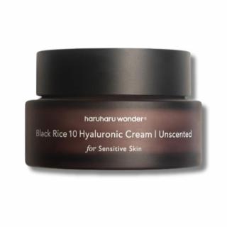 HaruHaru Wonder Black Rice 10 Hyaluronic Cream Unscented - Illatmentes, hidratáló arckrém érzékeny bőrre 50ml