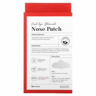 MIZON Good Bye Blemish Nose Pack 10 bőrnyugtató tapasz pattanásos bőrre
