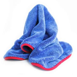 RRC Microfibre towel Fluffy 40x60cm (Mikrószálas törlőkendő, kék piros szegéllyel)