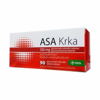 ASA Krka 100 mg gyomornedv-ellenálló tabletta 90x