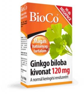 BIOCO GINKGO BILOBA KIVONAT 120 MG TABLETTA (90X)