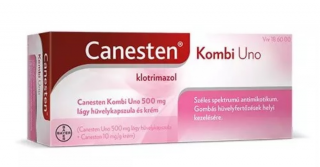 Canesten Kombi Uno 500 mg hüvelytabletta és krém (1db 500 mg htbl. + 20 g krém)