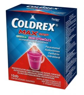 Coldrex MaxGrip mentol és erdei gyümölcs ízű por belsőleges oldathoz 10x