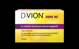 D-Vion 2000 NE D3-vitamint tartalmazó étrend-kiegészítő lágy kapszula 120x
