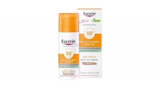 Eucerin Sun Oil Control színezett napozó krém-gél arcra medium FF50+ 50ml