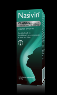 Nasivin Classic 0,5 mg/ml tartósítószermentes oldatos orrspray 10ml