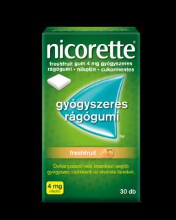 Nicorette® Freshfruit gum 4 mg gyógyszeres rágógumi 30x