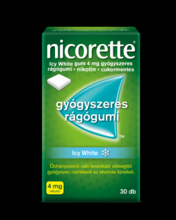 Nicorette® Icy White gum 4 mg gyógyszeres rágógumi 30x