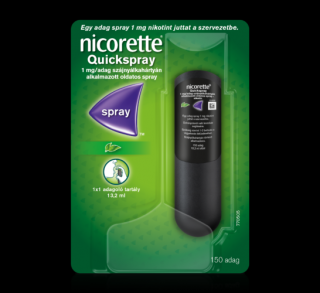 Nicorette® Quickspray 1 mg/adag szájnyálkahártyán alkalmazott oldatos spray 1x