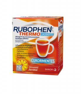 Rubophen Thermo cukormentes 500 mg/10 mg citromízű granulátum belsőleges oldathoz 12x
